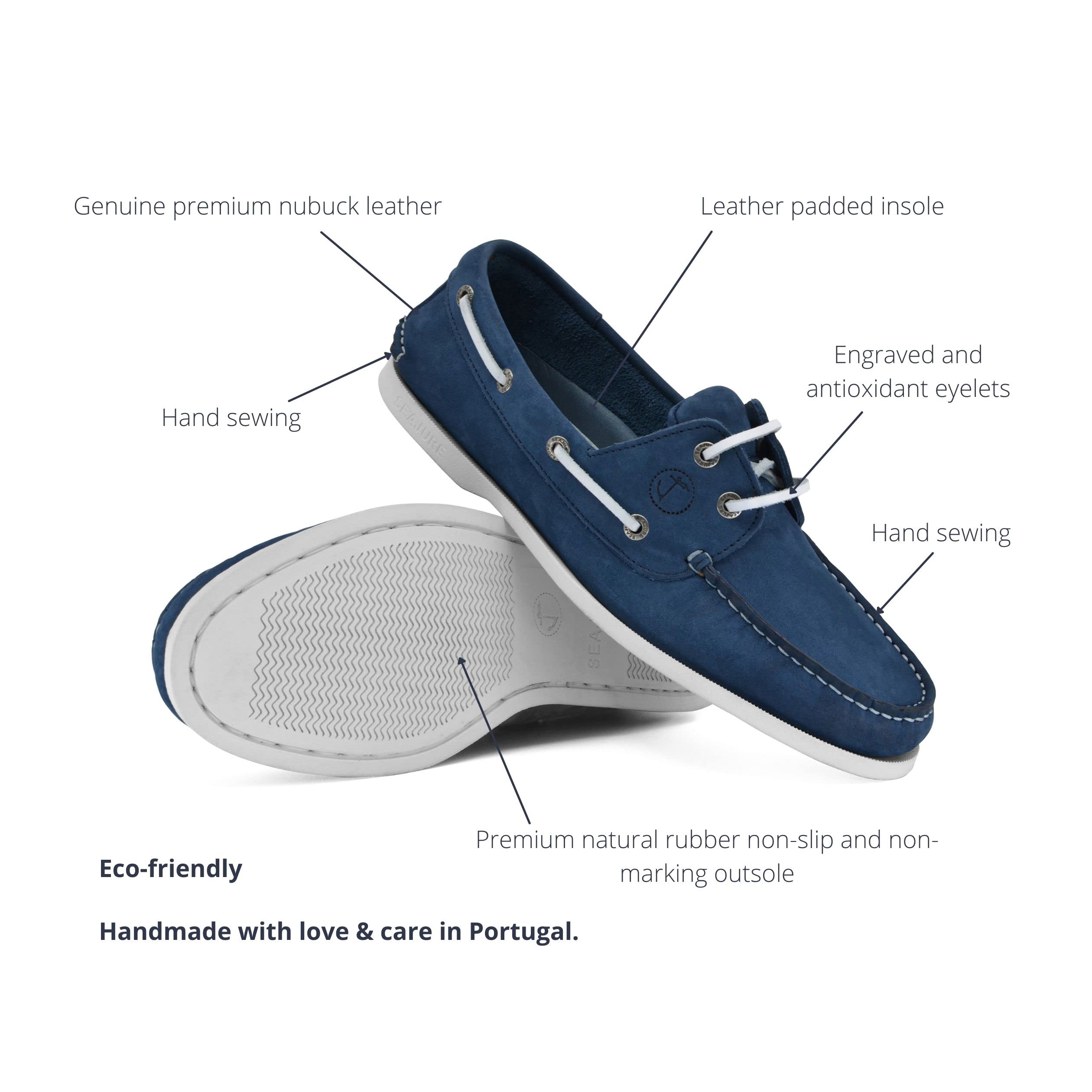 Seajure Damen Bootsschuhe Trebaluger Blaues Nubukleder