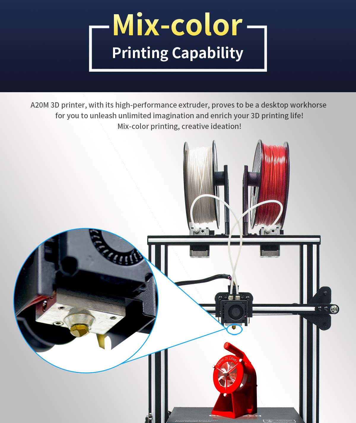 GIANTARM Geeetech A20M 3D-Drucker mit großer Druckgröße Hohe Präzision Prusa I3 DIY Kit