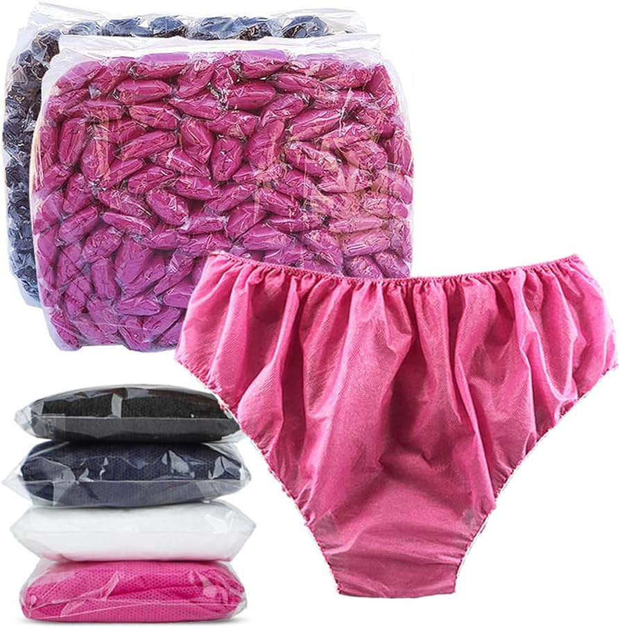 使い捨て　紙ショーツ　ピンク スライド式 使い捨てペーパーショーツ ピンク サイズフリー 100