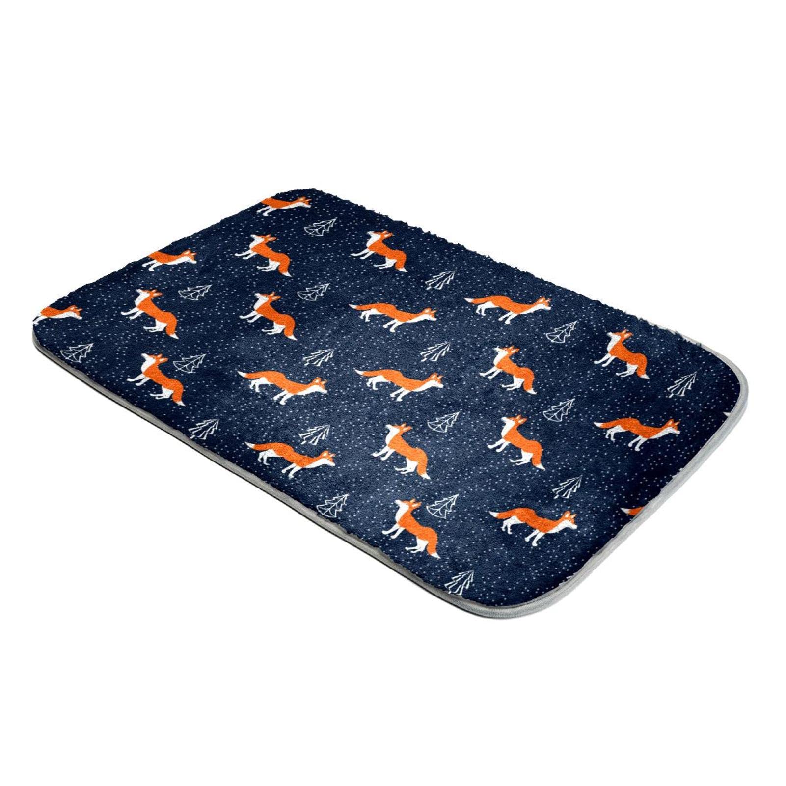 Tapis poils longs fausse fourrure ultra doux motif renard salon