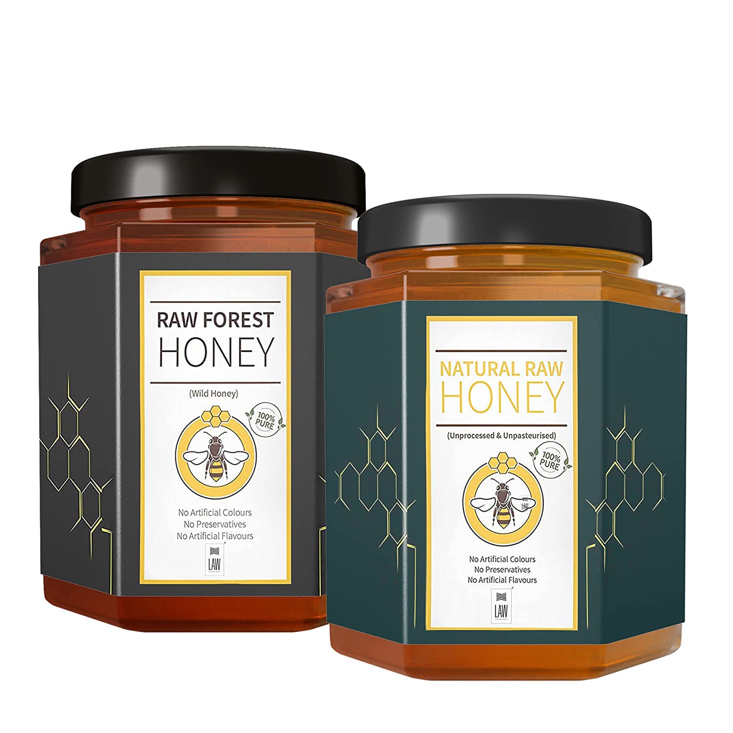 looms & weaves - Raw, Unprocessed & Unfiltered Natural Honey and Forest Honey - (500 gm Each) (B07YMKX57J) Amazon Price History, Amazon Price Tracker