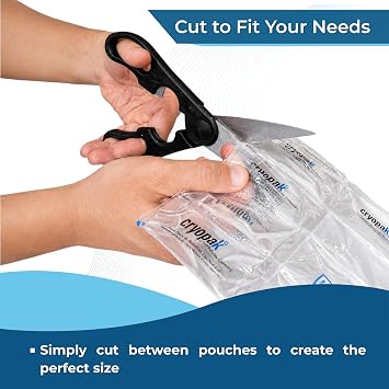 Cryopak Flexible Reusable Ice Packs for Cooler, Cold Therapy or Lunch Boxes, Alternative to Ice Cube Trays and Cut to Size First Aid Packs for Injuries