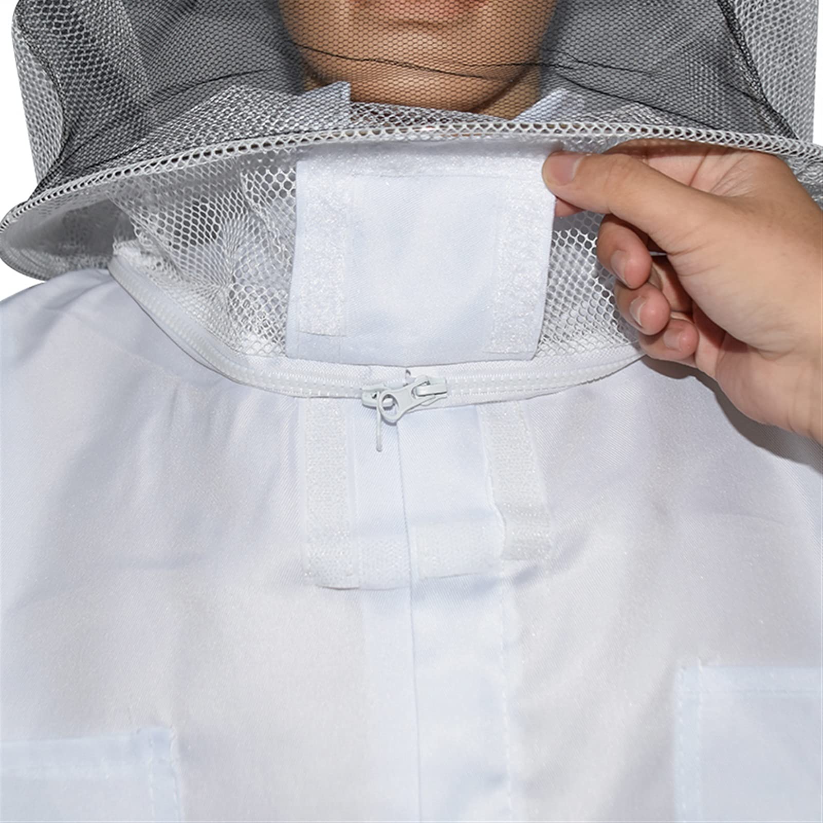 Vêtements d'apiculture. Combinaison d'apiculture de protection sûre pour l'apiculture Protection contre les morsures Tissu de sécurité Costume d'abeille 1 pièce (couleur : blanc, taille : XXL)