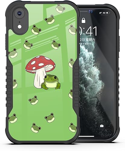 LANJINDENG Funda compatible con iPhone XR para hombres y mujeres, diseño de fútbol americano en fuego, a prueba de golpes, antiarañazos, caídas,