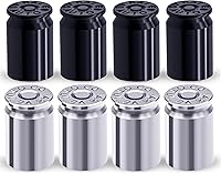 Vista 55 de Tapas de válvula de neumático deportivo, 4 unidades, antirrobo, universales, aluminio, cilindro elíptico con junta tórica, para automóviles