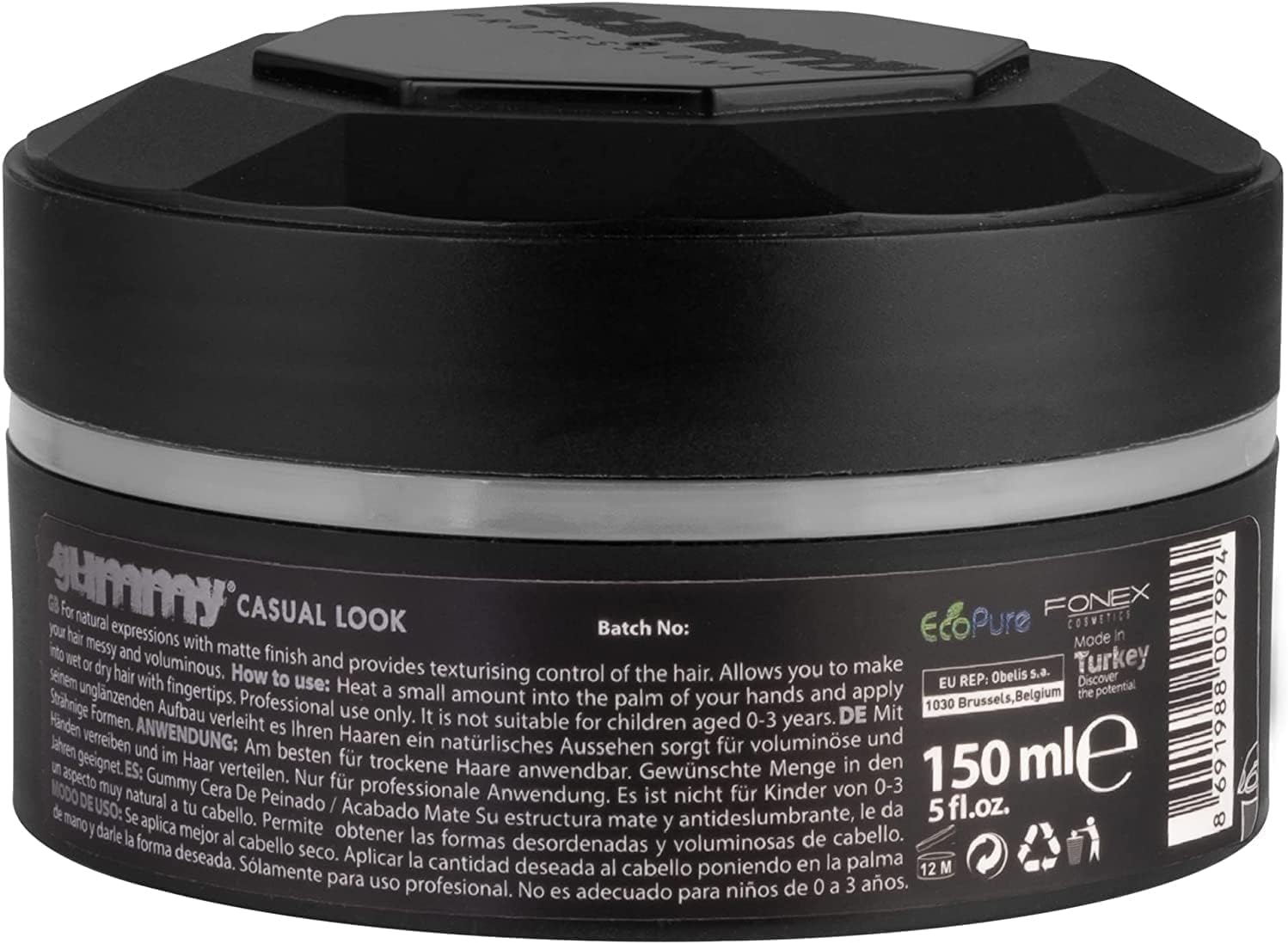Cera para el cabello Fonex Gummy Casual Look, 150 ml