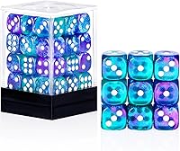 Vista 23 de 36 de paquete de dados de 12 mm de lado de 6 caras MINI, juego de dados de colores translúcidos, dados de 6 caras de colores estándar para Tenzi