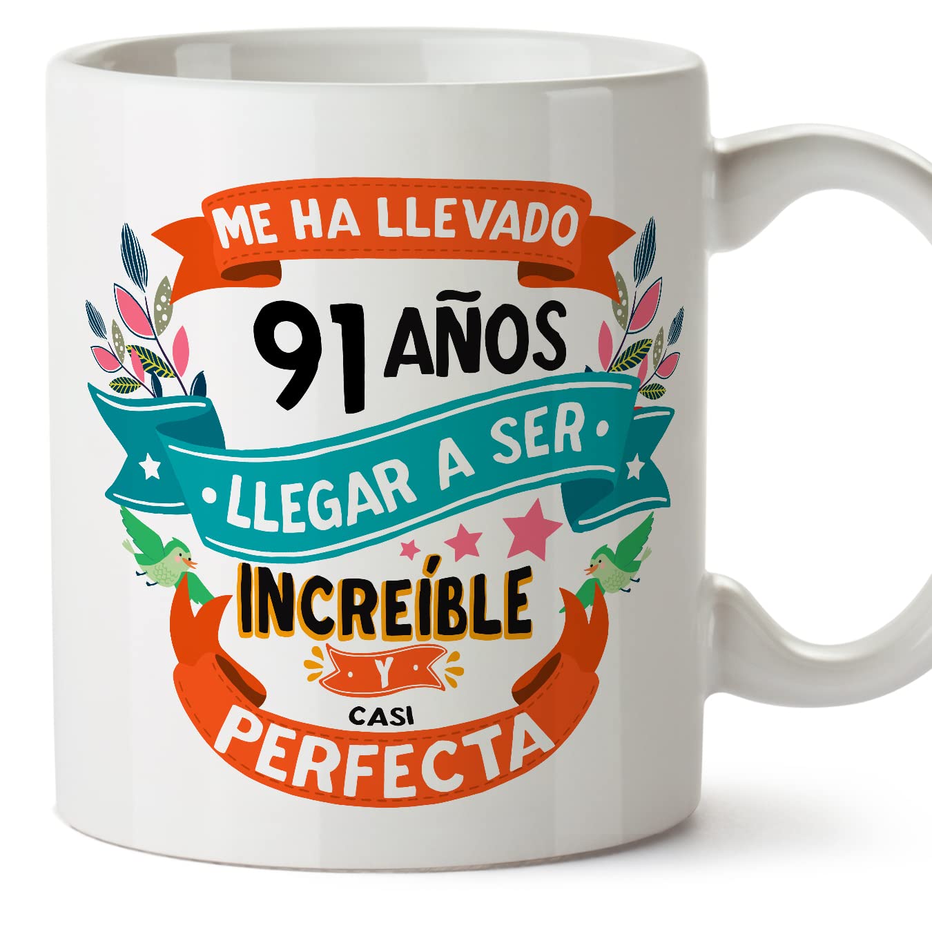 MUGFFINS Taza 80 Cumpleaños - "Me ha llevado 80 años llegar a ser increíble y casi perfecto - Regalos Desayuno Feliz Cumpleaños — view 124