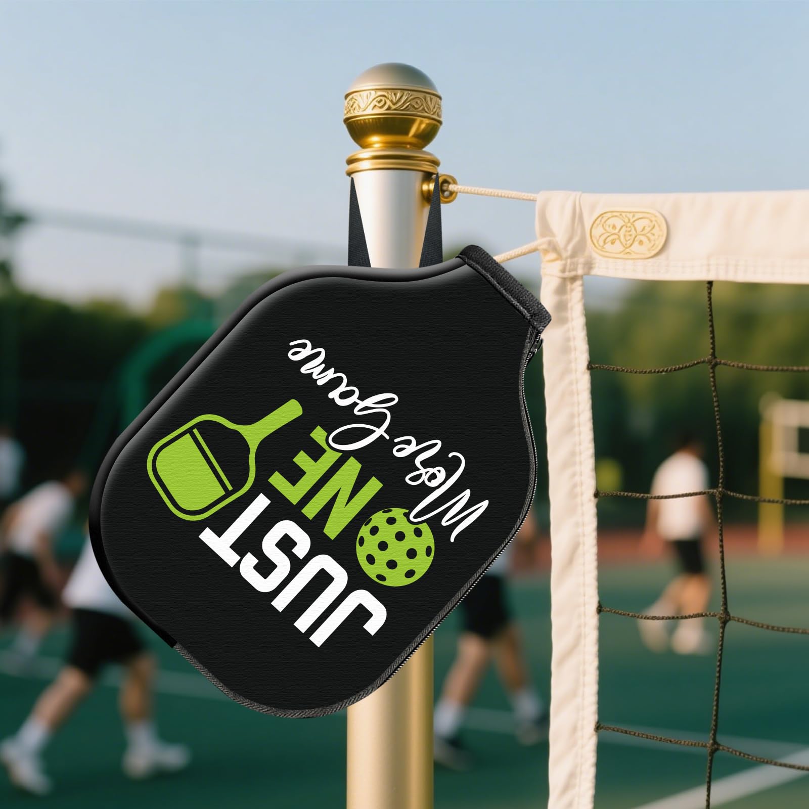 CUTHOLLOW 2 coperture protettive per pickleball con corda e cerniera, 30 x 20 cm in neoprene antigraffio e lavabile in lavatrice, compatibile con la maggior parte delle pagaie standard e allungate