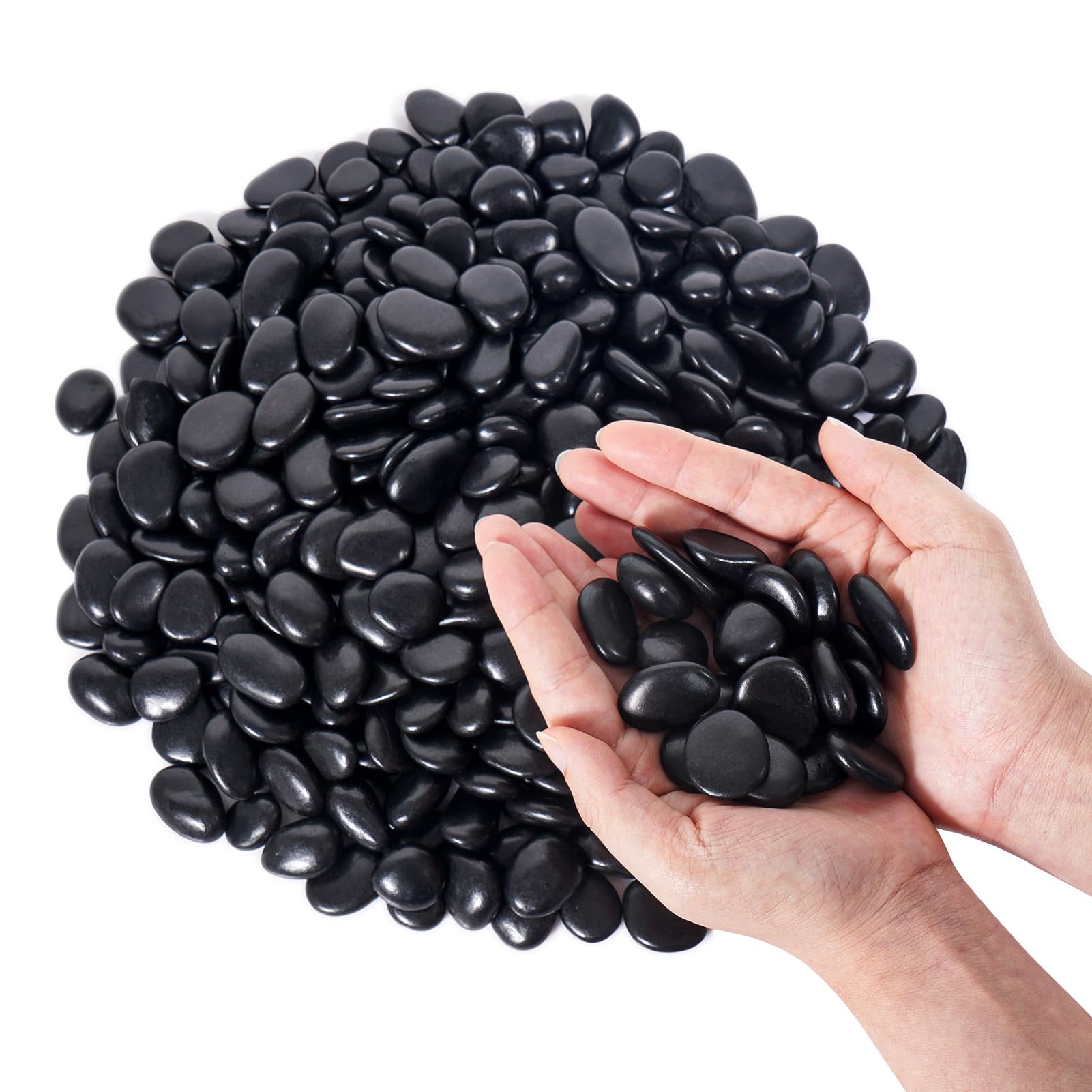 GreatBuddy 15-lb Black River Rocks