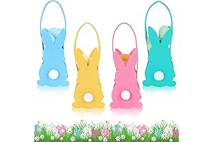 Whaline 4Pcs Easter Wicker Baskets for Kids
