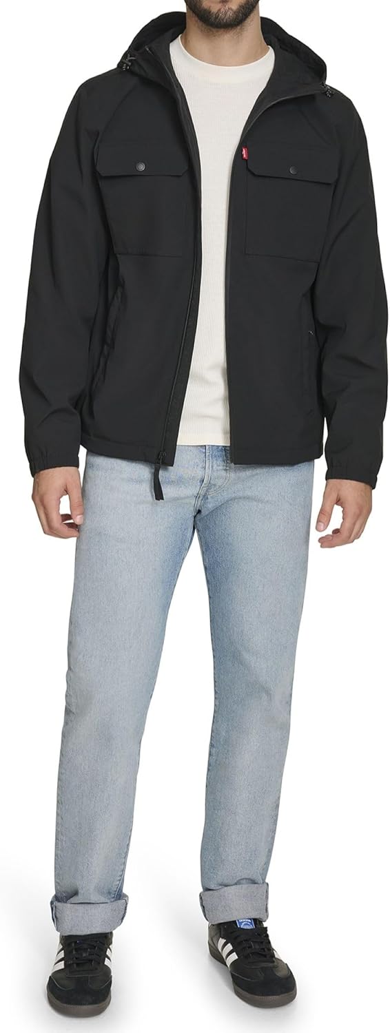 Levi's Men's Hooded Waterproof Arctic Cloth Rain Jacket - Image 2