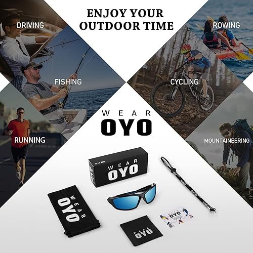 Miniatura 7 de WEAROYO - Gafas de sol polarizadas deportivas para hombres y mujeres, gafas de pesca y conducción rectangulares, protección UV400