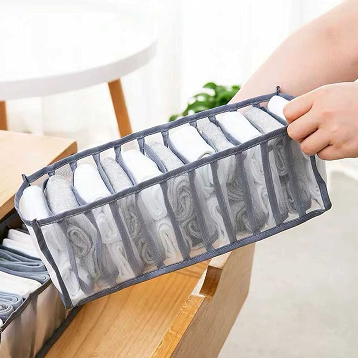 6 Pezzi Scatola di Separazione della Maglia dei Vestiti del Cassetto Vano Portaoggetti per Jeans Divisori per Cassetti Pieghevoli per Vestiti Jeans Calze Reggiseno Biancheria Intima