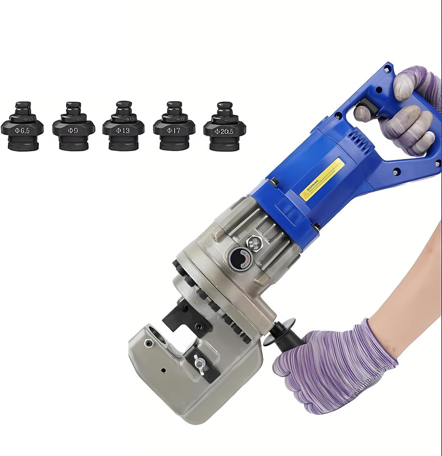 Electric Hydraulic Hole Punching Tool 10T Power 2200W | Upgraded Metal Punching Machine for Steel, Iron, Aluminum Plates & Workshop Applications