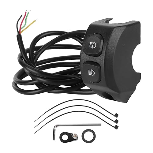 Aramox Interruptor de luz antiniebla para R1200GS / R1250GS / F750GS / F850GS - Botón pulsador, negro, manual