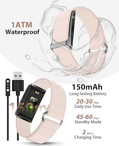 Miniatura 6 de Pulsera inteligente, banda de seguimiento de actividad y fitness, monitor de sueño 24 horas, monitor de frecuencia cardíaca continua durante todo el