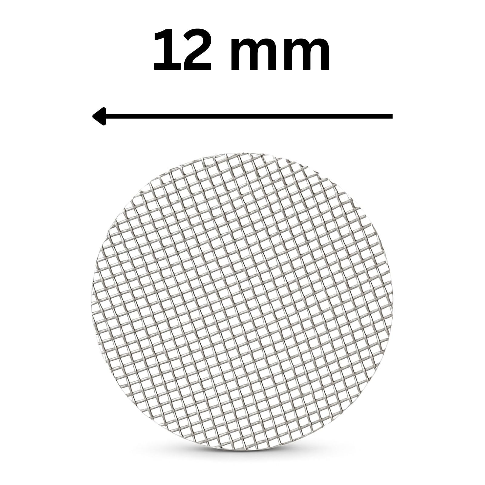 Weedness Bong Sitko Ø 12 mm 100 Sztuk Stal Drobne Siatki - Sitko Główna Rura Chillum Metal Szkło Akcesorium
