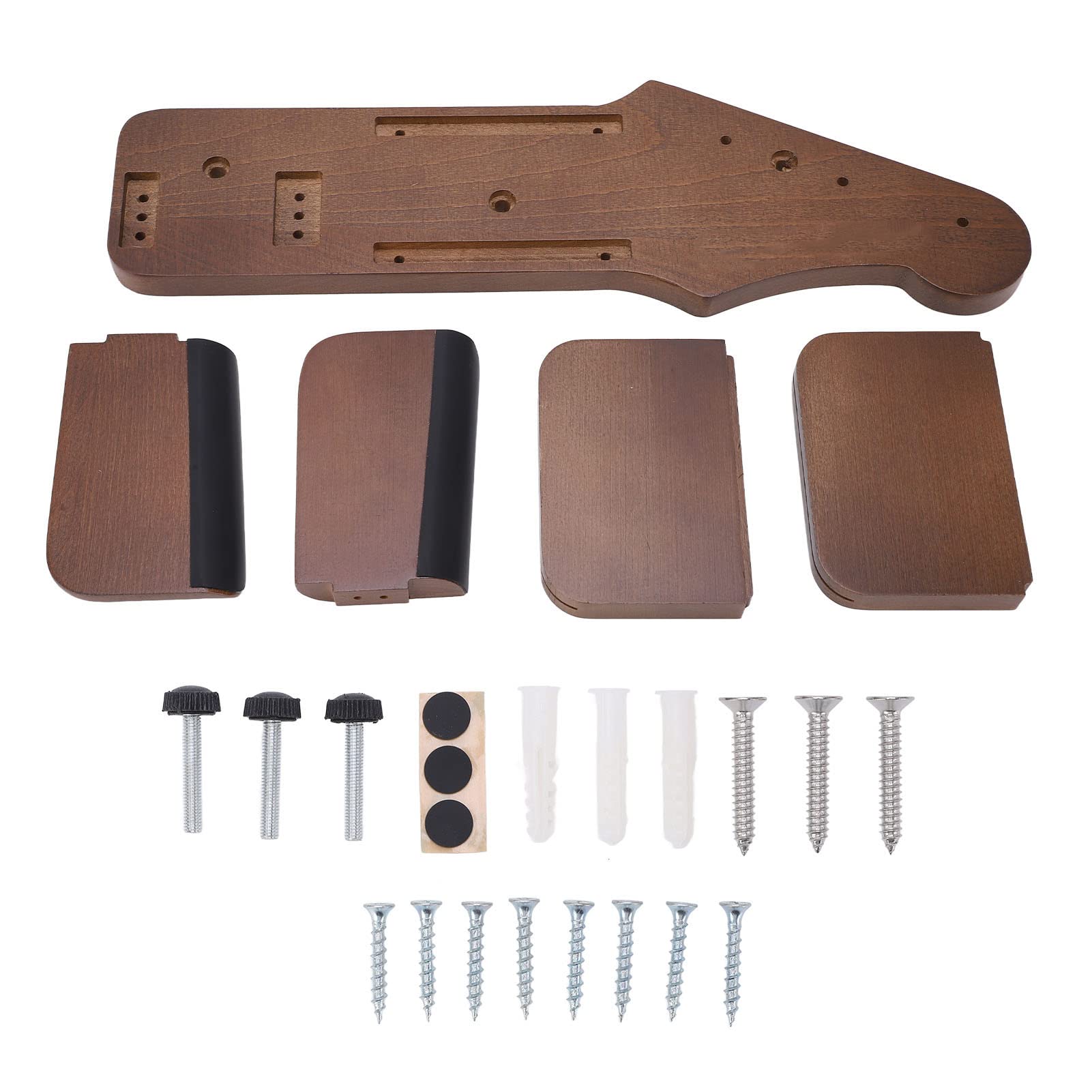 Soporte de Pared para Guitarra, Soporte Rústico Multifuncional de Madera Maciza para Guitarra, Forma Clásica de Cabezal, Vitrinas para bajo Eléctrico Acústico, Ukelele Mandolina