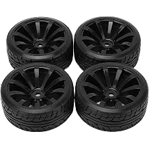 1 10 RC Drift Car Ti 4PCS 1 10 Drift Car Tires Hard Tyre for TT02 On Road Drifting Car RC Rubber Tires and Wheels Set Black Smooth of Tire Whichft Hard Tires SetRC Tires