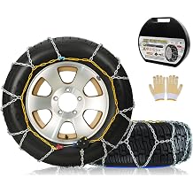Auto Snow Chains Tire Chains For Cars Suv Pickup Trucks - Tightening 1Min Quick Install Tire-Chains, Reusable Emergency Tire Chains for Snow & Ice Traction HKN170