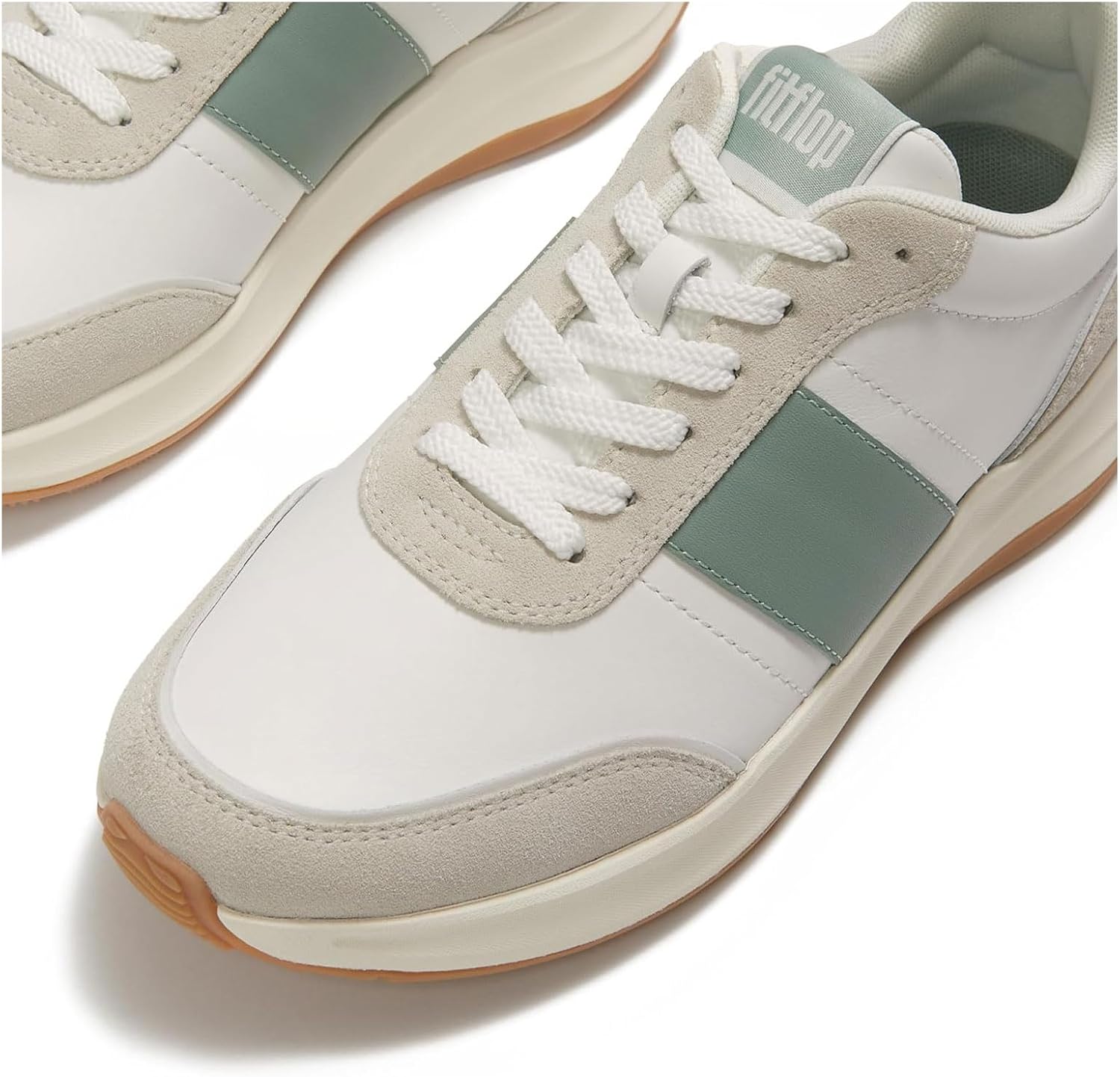 FitFlop Womens F-Mode Flow Leather/Suede Flatform Sneakers