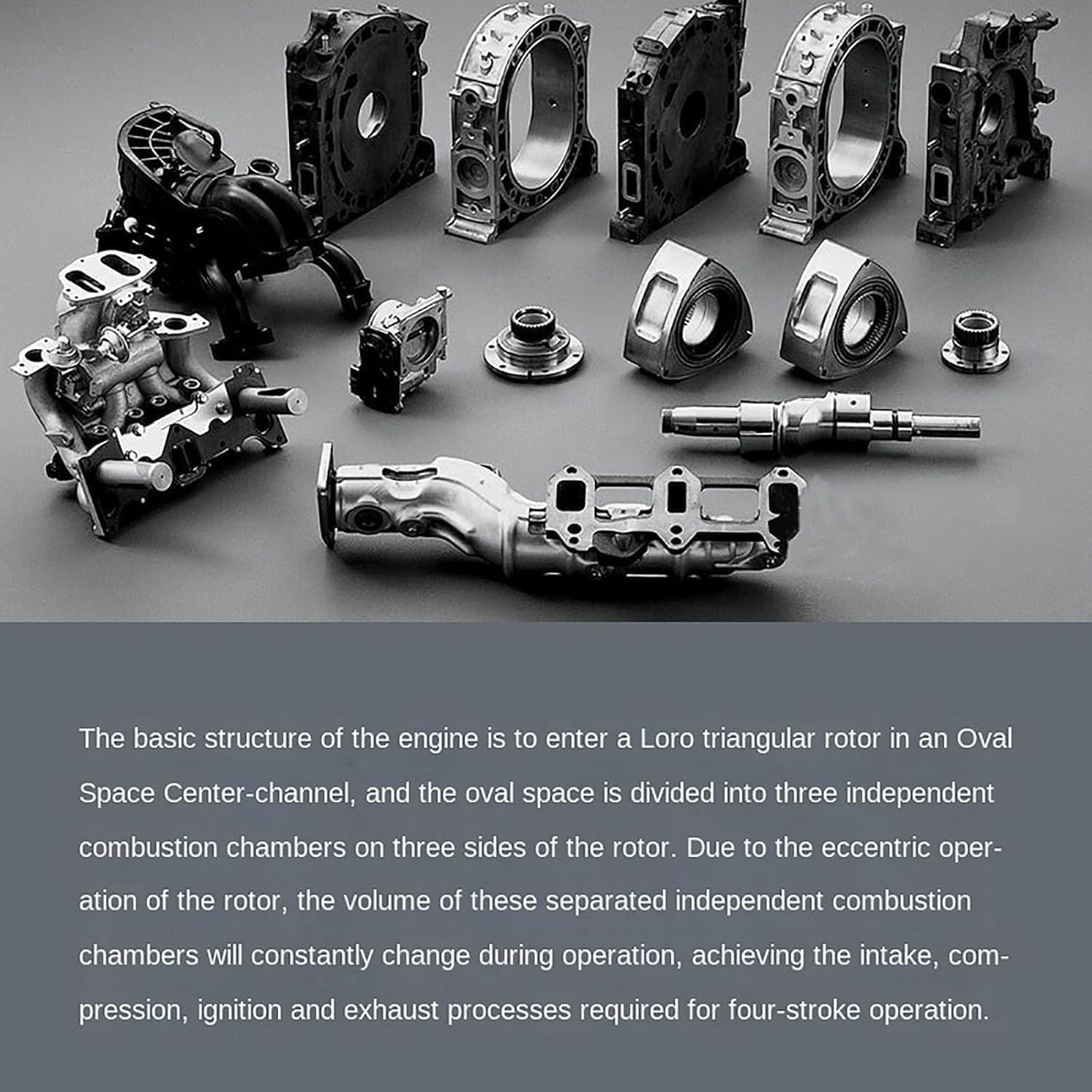Rotary Engine Model Kit, Beztłokowy 4-suwowy Silnik Spalinowy Do 600 RPM, Funkcjonalny Metalowy Model do Samodzielnego Montażu DIY dla Entuzjastów Techniki i Dorosłych, Edukacyjny Pokaz STEM