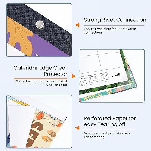 Miniatura 5 de SUNEE Calendario de escritorio 2026 grande 22 x 17 pulgadas de octubre de 2025 a marzo de 2027, calendario mensual de escritorio extra grande de 18