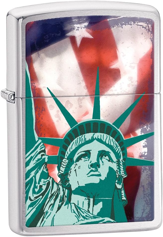 Zippo Brushed Chrome Statue of Liberty Lighter