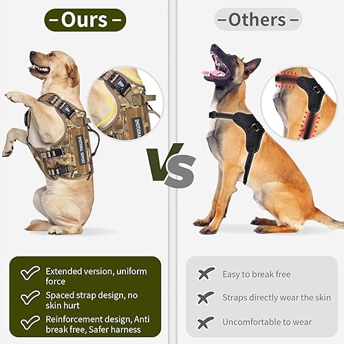 Miniatura 6 de Kastty Arnés para perro de alta calidad 2.0, arnés táctico para perros medianos y grandes, arnés para perro de servicio con tarjeta de