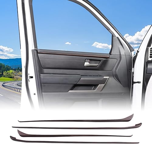 Miniatura 8 de Aunginsy Cubierta de panel de puerta interior delantera y trasera de automóvil compatible con Toyota Tundra 2022-2023, cubierta de tira de panel de