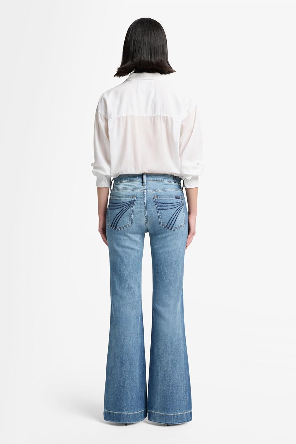 7 for All Mankind Womens Tailorless Dojo Wide Leg Trouser Jeans - Image 4