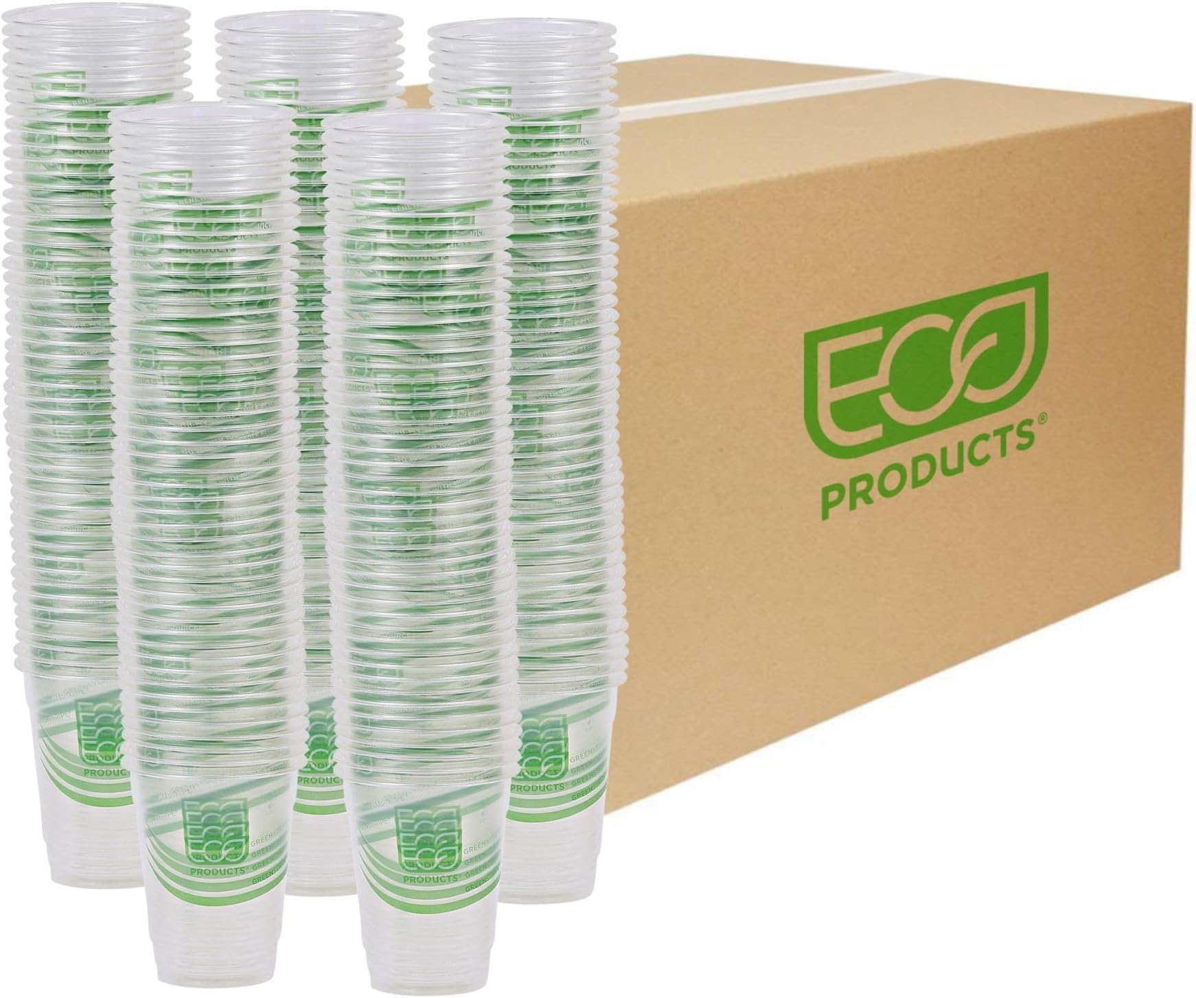 GreenStripe Renewable & Compostable Cold Cups, 9 oz, Case of 1000 (EP-CC9S-GS)