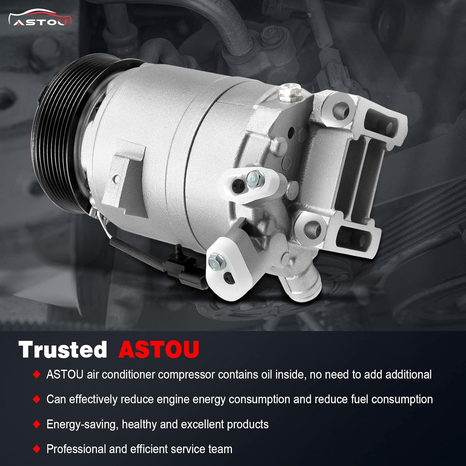 Compressor Compatible w/for Nissan for Maxima 3.5L 2008-2014 for Nissan for Pathfinder 3.5L 2013-2015 Air Conditioning Compressor & Clutch Replace 11319C