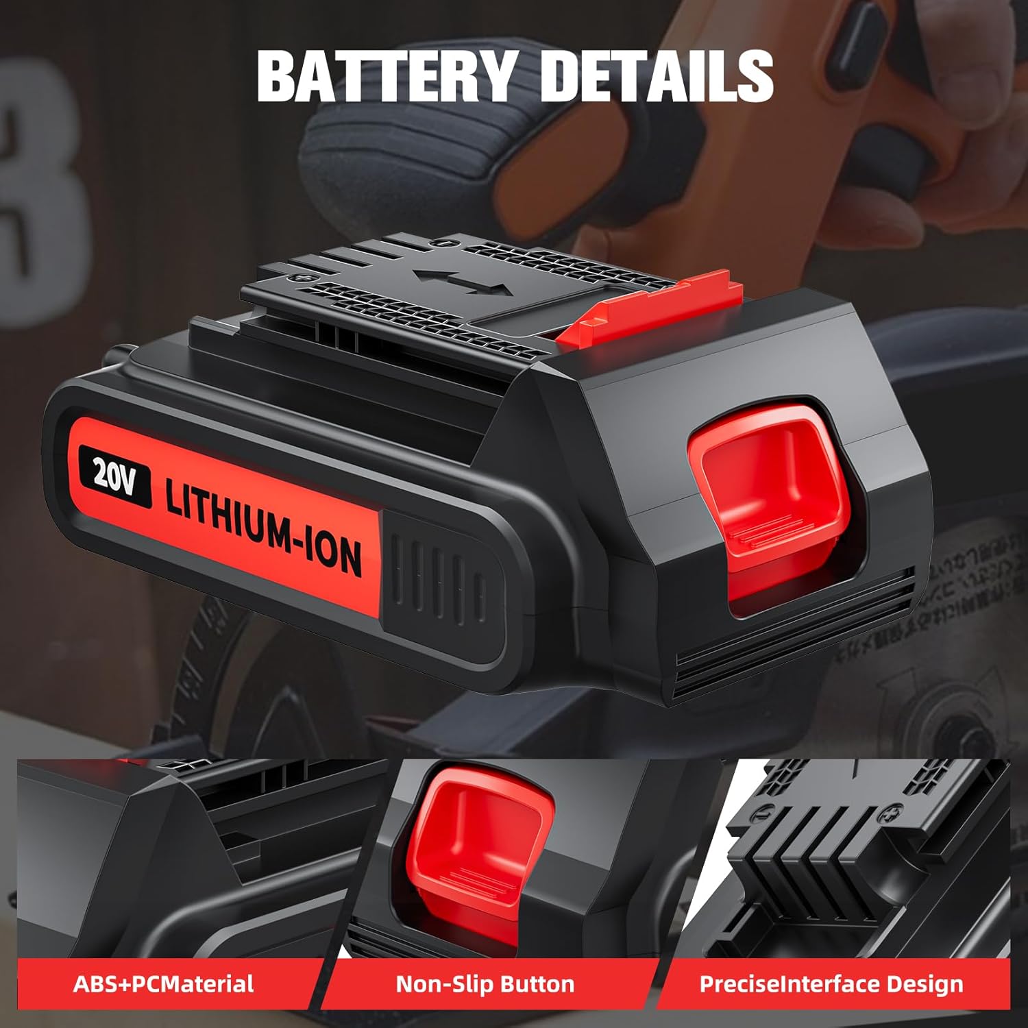 Upgraded 4000mAh LBXR20 Battery Replacement for Black and Decker 20V Lithium Battery Max LB20 LBX20 LBXR20-OPE LBXR2020-OPE LB2X4020-OPE LBXR20B-2 LST220 Cordless Power Tool - Image 4