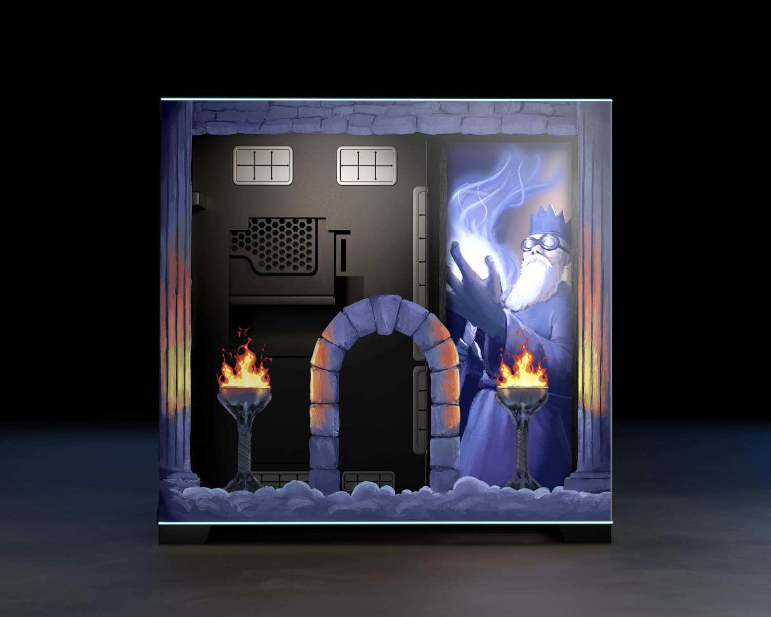 Starforge - Old School RuneScape Computer Case Bundle – Lian Li O11 Dynamic EVO RGB E‑ATX/ATX/mATX PC Tower – Embossed & UV Printed Artwork