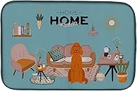 Vista 309 de Caroline's Treasures CK7824DDM - Tapete absorbente para secado de platos con diseño de bulldog inglés, rojo y blanco, para encimera de cocina, 14 x