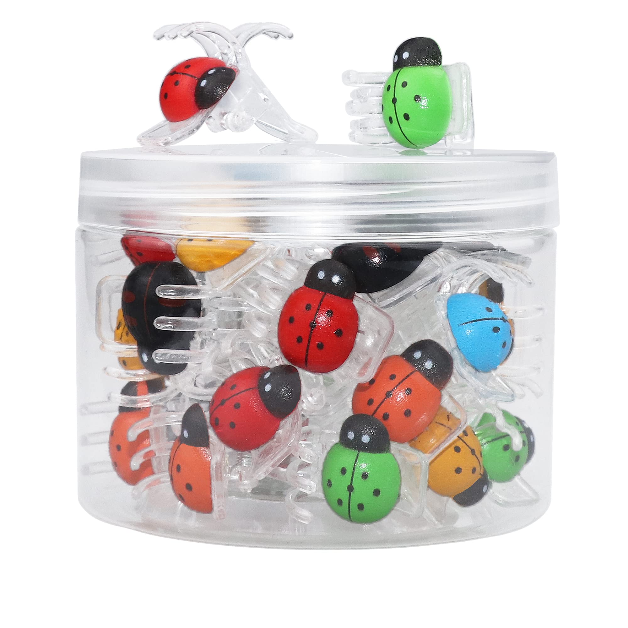 TALLSOCNE30PCS Ladybug Orchid Clips for Plants Support - Versatile Clips for Climbing Plants, Orchids, and Vines