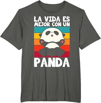 BK Panda Camisetas Animal Hombre Mujer