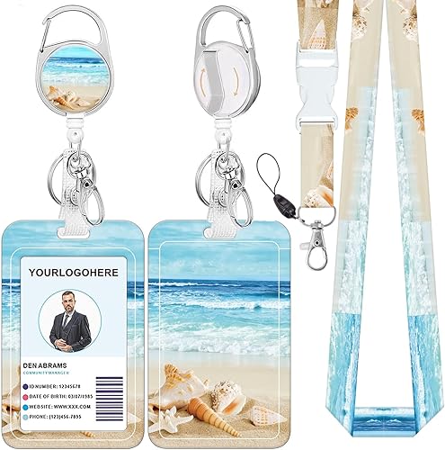 Cordón para credencial y soporte para tarjetas de identificación, carretes retráctiles con clip para cinturón de carrete de mosquetón, cordón de