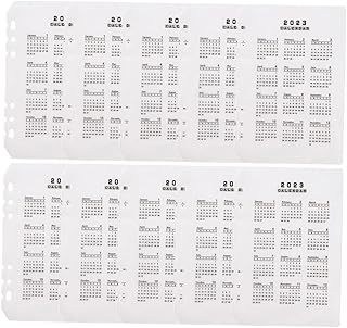 NOLITOY 50 Peças Folhas Soltas 2023 Defletor Substituível Fichário Divisor De Receita Guias 2023 Planejador Inserções Guias Mensais DIY Fichário Divisor Fichário Separadores Retro