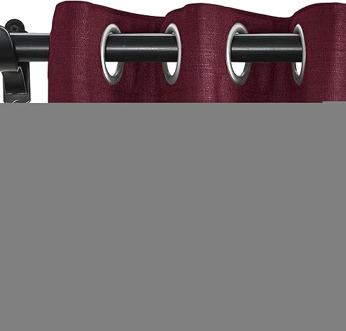 Miniatura 74 de Fcosie Cortinas 100% opacas de 84 pulgadas de largo, cortinas texturizadas de lino con aislamiento térmico, panel de cortina con ojales en la parte