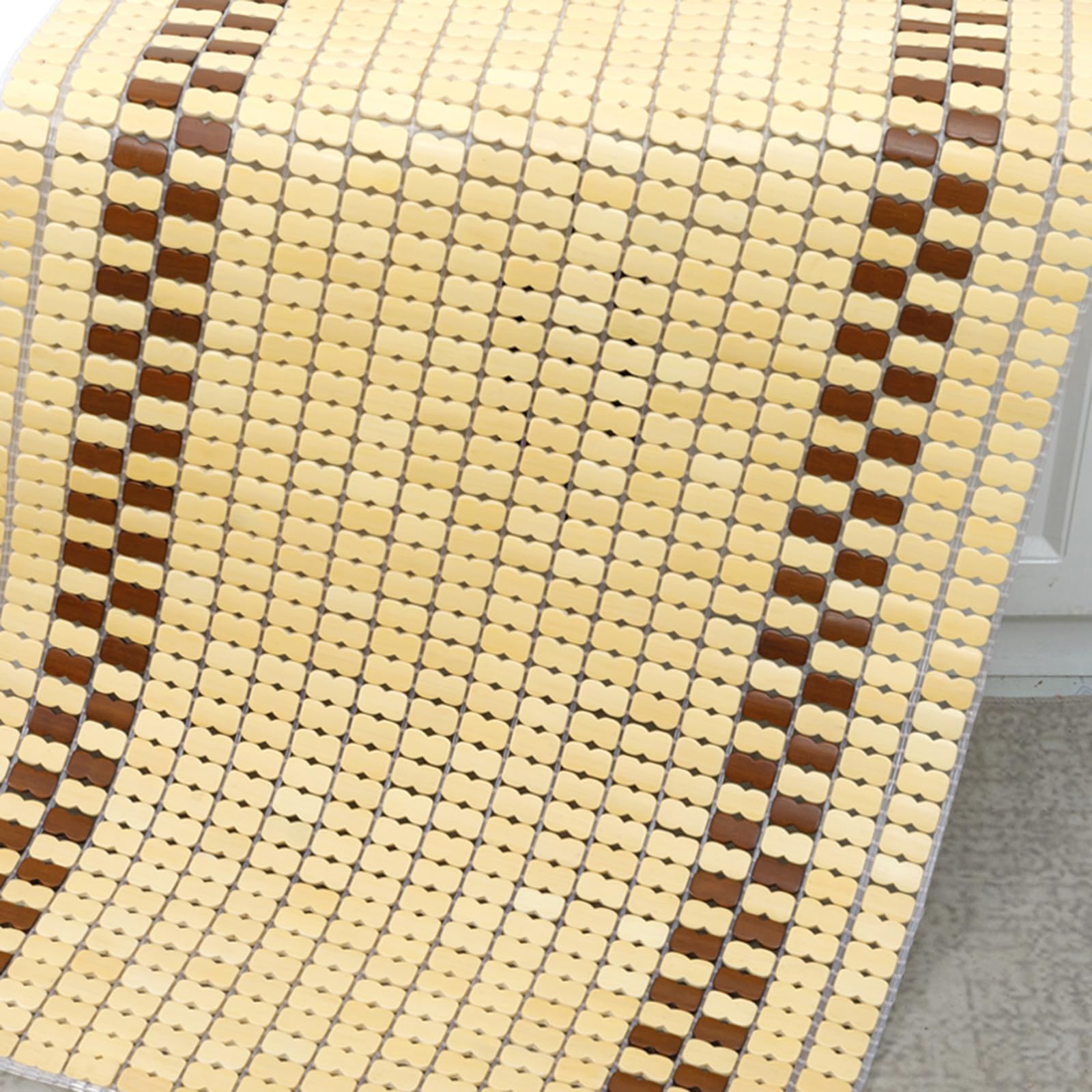 Almohadilla de bambú para colchón de enfriamiento natural, transpirable, plegable, para aire acondicionado, para cama Mahjong, suave y refrescante (55 x 130 cm)