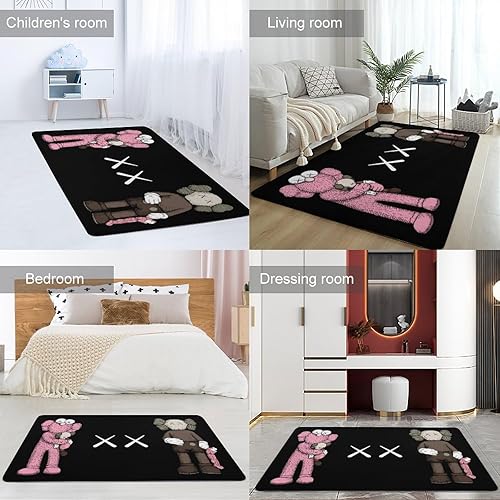 Miniatura 5 de Hypebeast - Alfombra moderna de arte abstracto pop con graffiti, decoración artística para sala de estar, dormitorio, sala de juegos,