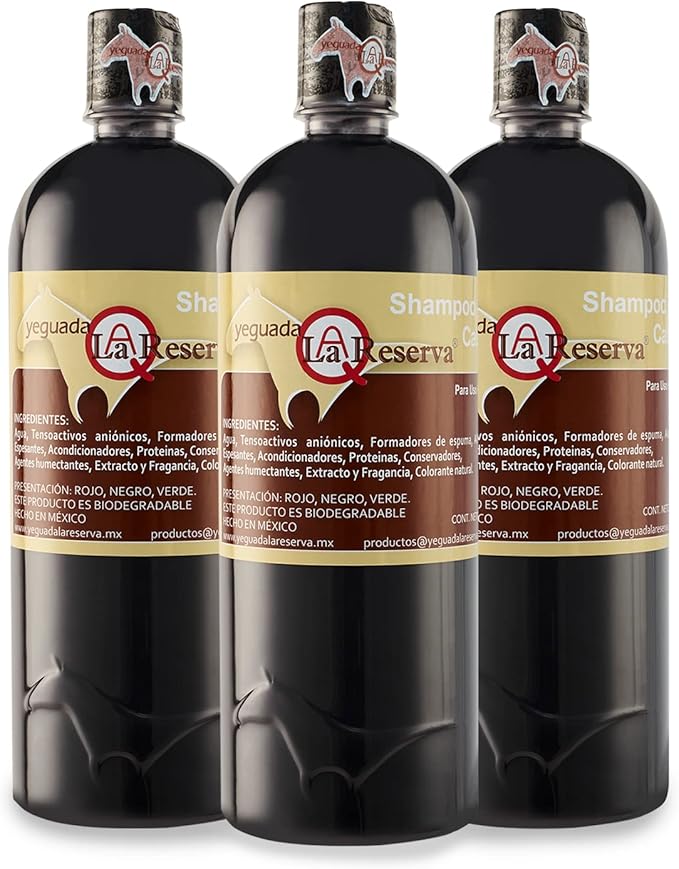 3 Shampoo Yeguada la Reserva, el famoso shampoo del caballo para uso