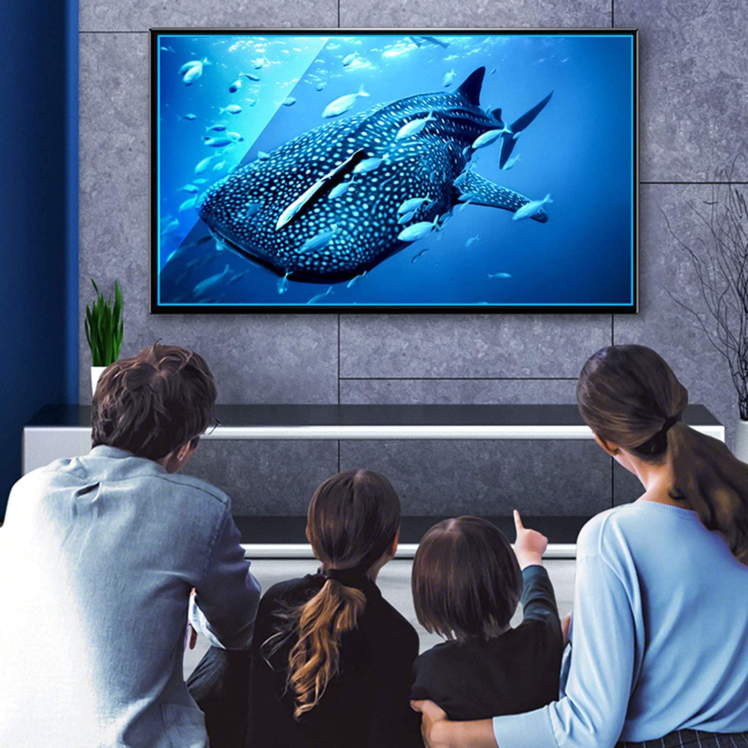 Ochraniacz ekranu TV z folii AntiBlue Light AntiGlare Folia chroniąca oczy do telewizora 32-75 cali, folia AntiShatter/AntiScratch),Folia ochronna na ekran telewizora(48)