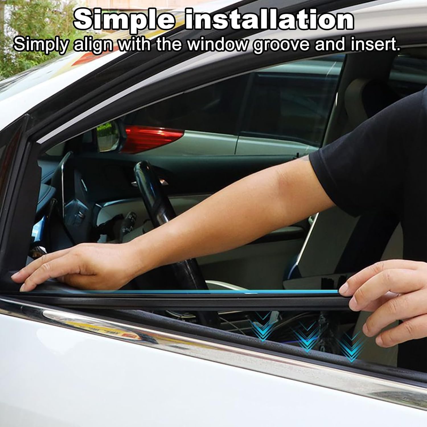 Car Side Windshield Wiper | Rubber Rear Side Window Wiper Kit | Automotive Maintenance Supplies, Quiet Cleaning Tool for Truck Sedan RV Automotive
