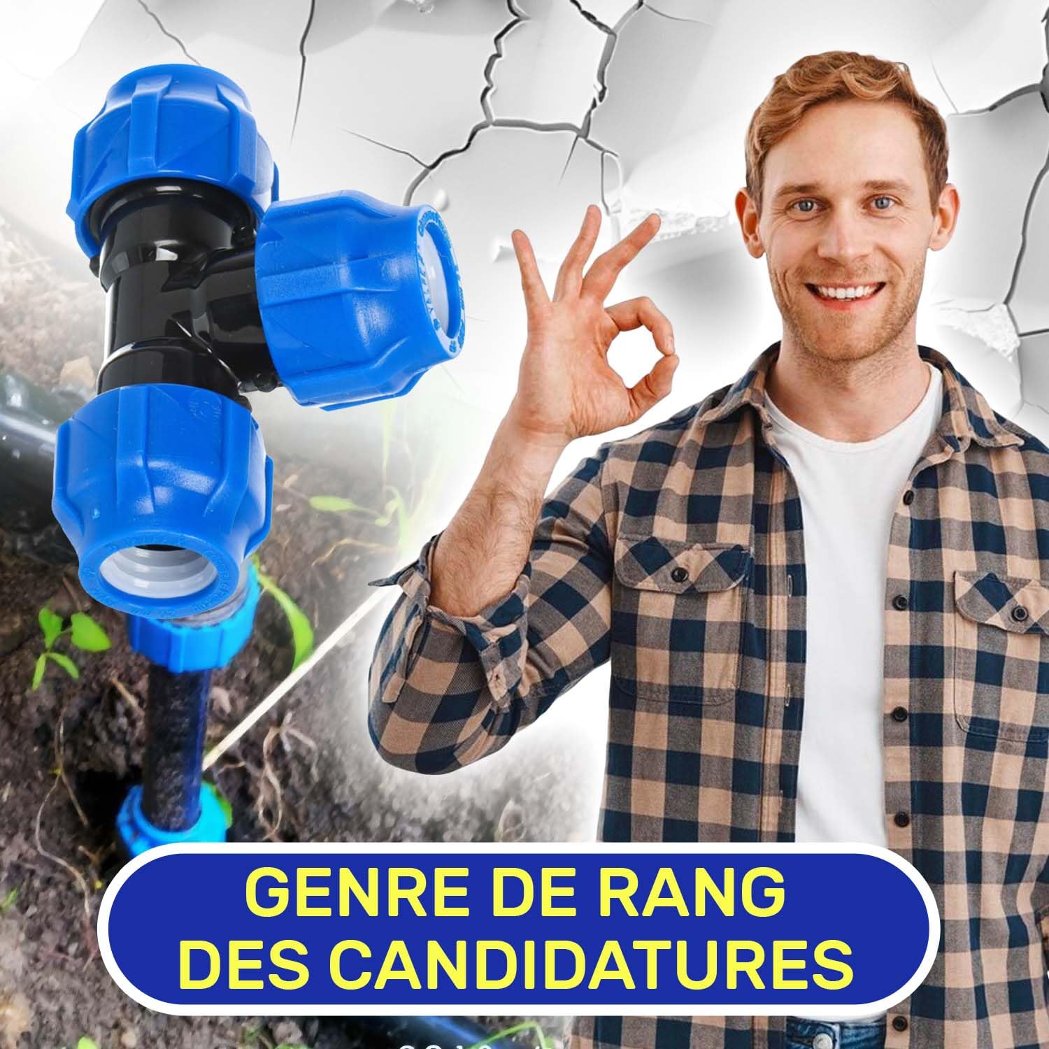 2 Pièces Raccord T Coudé 90° 25 Mm PP MONTERAL – Raccord Tuyau Polyéthylène PE PN16, Robuste Et Étanché
