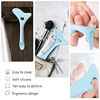 Vista 4 de Plantillas delineadoras de ojos, 4 unidades, reutilizable, de silicona, delineador de ojos, protector de pestañas, sombra de ojos, lápiz labial, Azul