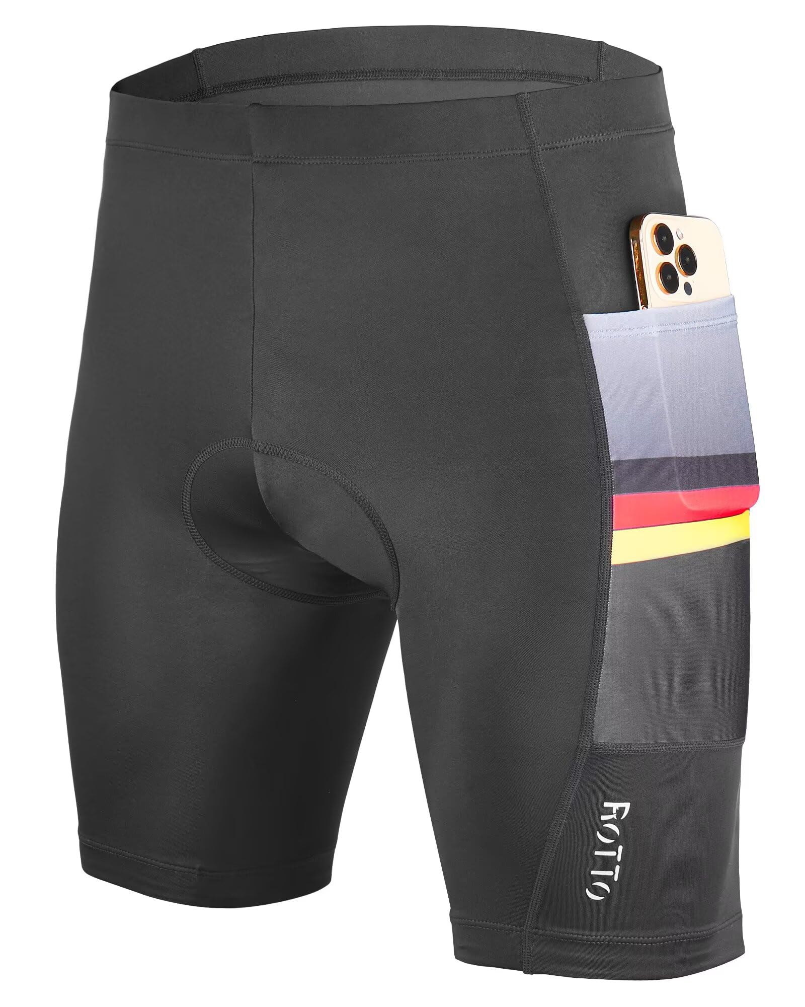 ROTTO Radlerhose Herren Fahrradhose Kurz Radhose Gepolstert